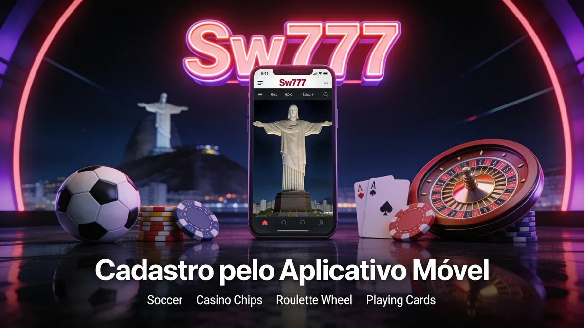 sw777 no Brasil — Cadastro pelo Aplicativo Móvel